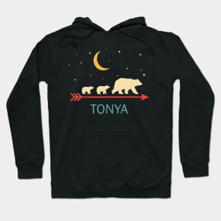 Tonya Name Gift Personalized Mama Bear With 2 Cubs Hoodie